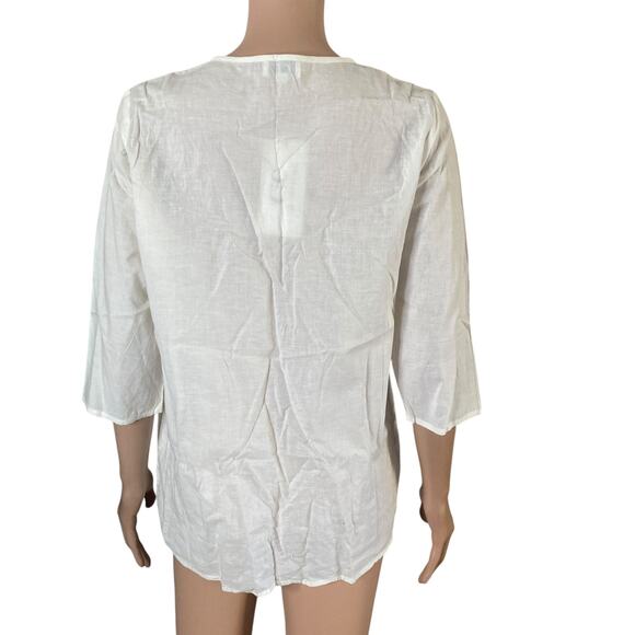 Chic Collection Shirt Womens Small White New - Picture 2 of 11